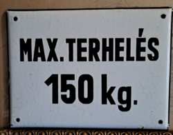 Max terhelés 150kg  zománc tábla