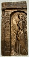 Nagy János bronz falikép, kisplasztika