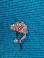 Pink calla (flower) brooch (490)