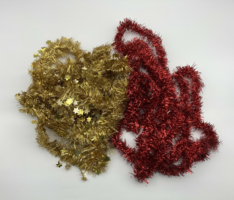 Old Christmas garland, boa, gold and red