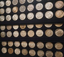 55 pcs. Silver kennedy half dollar-1964