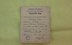 E.Ü. Certification sheet. 1957