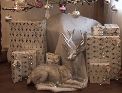 Huge Christmas deer statue