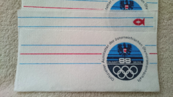 Az osztrák olimpiai csapat részére készült szalvéta 1988. Calgary/Szöul