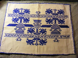 Old embroidered cross-stitch cushion cover