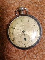 Omega pocket watch with silver case for sale