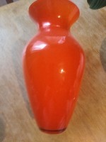 Piros üveg váza 28 cm