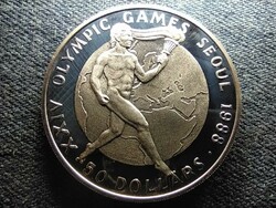 Cook-szigetek Nyári Olimpiai Játékok 1988 Szöul .925 ezüst 50 Dollár 1987 PM PP (id66334)