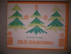 3db. Retro Szaloncukros papir doboz 1982 Budapest csokoládégyár