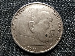 Germany paul von hindenburg (1847-1934) silver 5 imperial brand 1935 d (id23081)