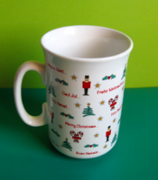 Karácsonyi mintás - kávés - teás csésze, bögre