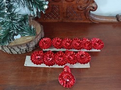 Karácsonyi piros gyertyacsipesz készlet 12 db