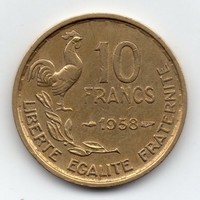 France 10 French Francs, 1958