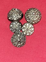 Antique marked silver button buttons clothes buttons