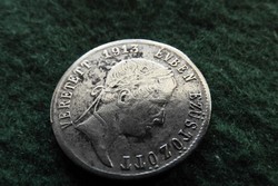 1913 Ferdinánd 20 krajcárosának mintájára vert ezüstözött érme RITKA ! (HL7)