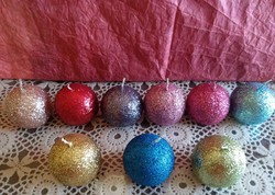 Sphere candle handmade product glitter 6 cm, recommend!