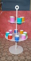 Multi-story candle holder is also good for outdoor use, made of metal and glass, recommend!