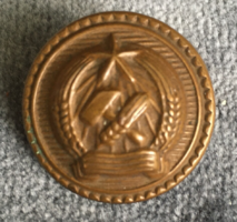 Katonai köpeny gomb Rákosi címerrel