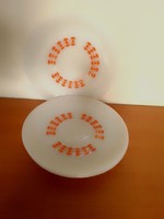 3 Retro rigopal industira argentina marked opal glass Jena fireproof small plate cake coaster