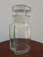 Old glass corked bottle 24 cm candy store candy bottle