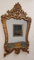 1 Forintról! Barokk tükör, csodaszép, régi (34 cm)