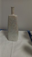 Hollóháza porcelain iridescent glazed bottle/drinking glass, marked, numbered, undamaged