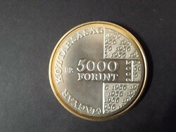 1956-os forradalom emlékére .925 ezüst 5000 Forint Érme.