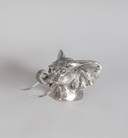 Silver elephant head