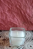 Cube candle holder with wax 6*6*6 cm, recommend!