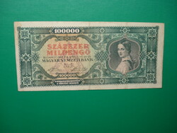 100000 milpengő 1946  Nem hivatalos jelőlés bélyegzéssel!