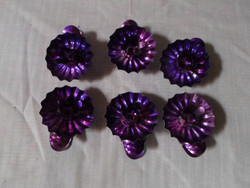 Retro Christmas tree decoration: metal candle holder, candle clip 4. (Purple)