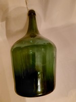 Green glass wine demijohn bottle