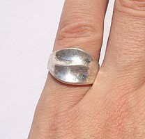 Patterned silver ring