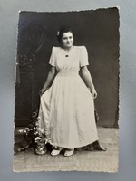 Old lady photo vintage female photo postcard