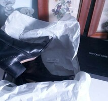 €1035 Sergio Rossi olasz luxus bőr bokacsizma 38-as, Sergio Rossi edgy ankle boots, UK 5 size.