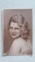 Old lady photo 1931 vintage female photo postcard