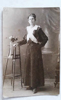 Old postcard vintage photo female photo lady around 1920