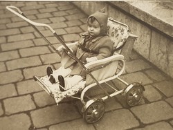 Old children's photo vintage mini photo stroller image