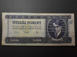 Magyarország 500 Forint 1969 - Magyar 500 Ft, Lila Ady Ötszázas régi bankjegy, bankó, papírpénz