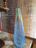 Karcagi fátyol üveg váza, benne a tenger színei
