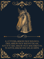 The horse knows... - Equestrian canvas with a quote