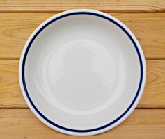 Zsolnay kék szegélyes főzelékes, pörköltös tányér