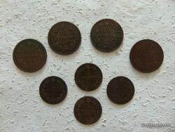 Olaszország 5 - 10 centesimi fémpénz 8 darab LOT !