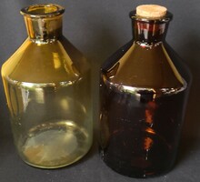 Dt/154 - 2 pieces approx. 5 Liter, brown pharmacy bottle
