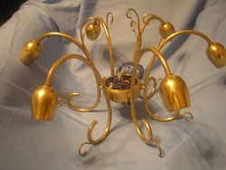 Antique chandelier, golden metal with 6 branches, for sale to be restored