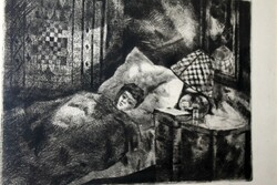 Rare etching 811 by István Imre