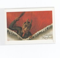 Üdvözlet a Krampusztól  képeslap postatiszta (Modern másolat)