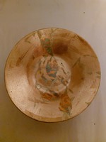 Unique, hand-painted, gilded ceramic offering