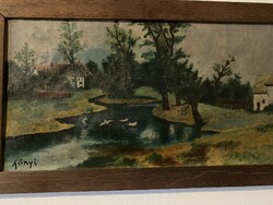 Signed Szőnyi Landscape Painting