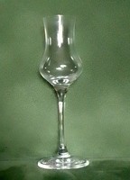 Sole grappa brandy glass, with Saint István crown inscription, made in Rona